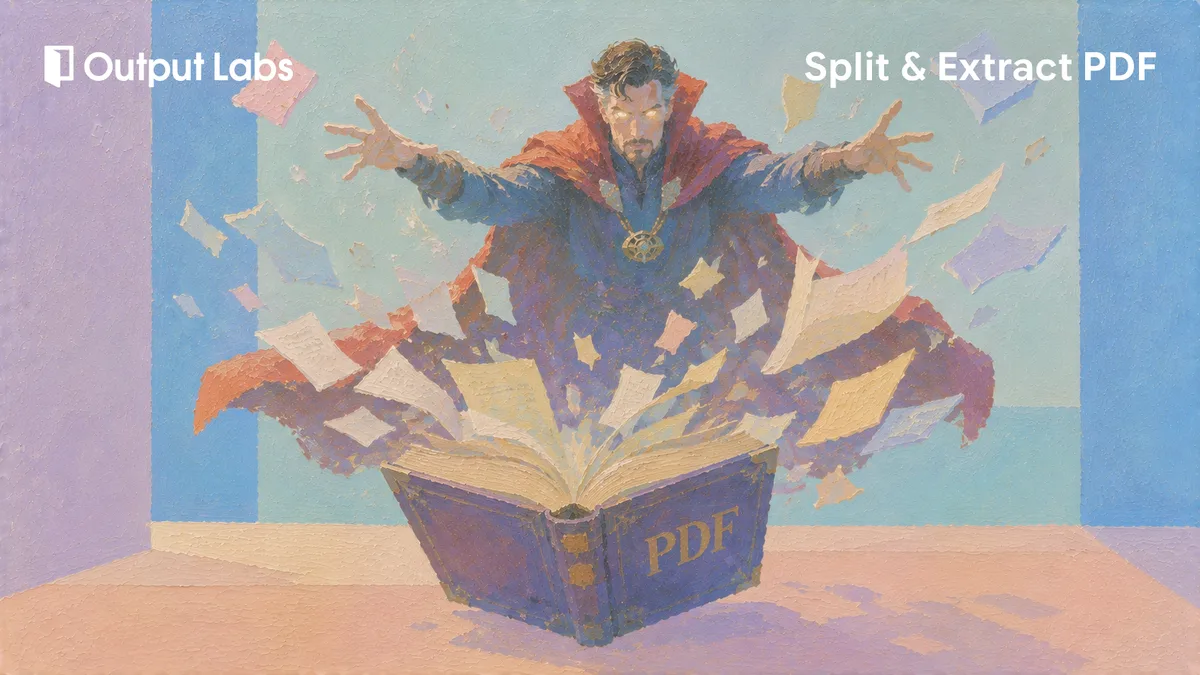 PDF のページサムネイルグリッドから必要なページを選択して抽出するツール画面
